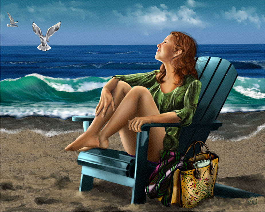 Home "Ocean Ease" a narative digital composition.