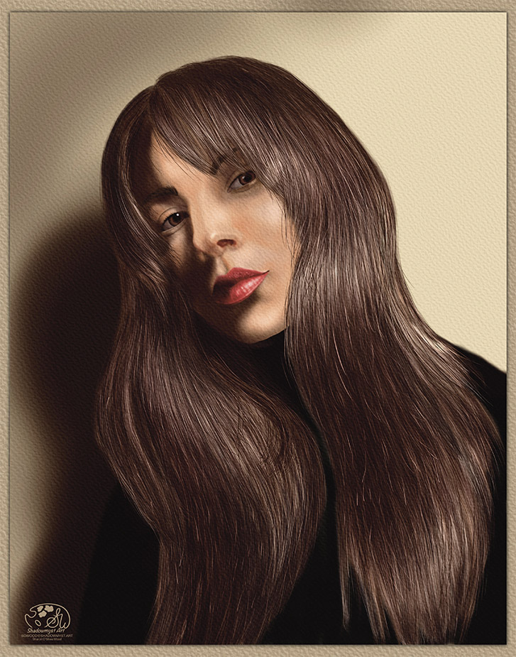Home "A Thousand Words Unspoken" a digital portrait by Sharon O'Shea Wood.