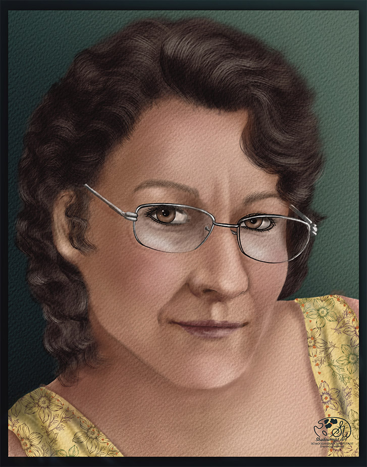 Home "Christine" a commissioned digital portrait.