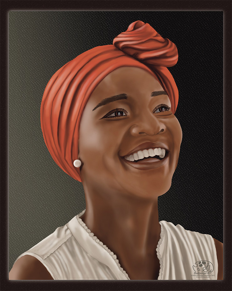 Home "Radiant" a digital portrait by Sharon O'Shea Wood.
